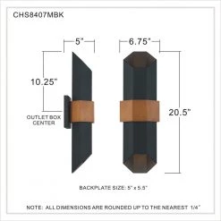 Chasm 1-Light Black Outdoor LED Wall Lantern Sconce by Quoizel -Quoizel Sales matte black quoizel outdoor sconces chs8407mbk 76 1000