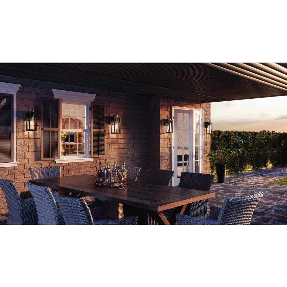 Donegal 5 in. 1-Light Matte Black Outdoor Wall Lantern Sconce with Clear Seeded Glass by Quoizel 11 Donegal 5 in. 1-Light Matte Black Outdoor Wall Lantern Sconce with Clear Seeded Glass by Quoizel - Image 9