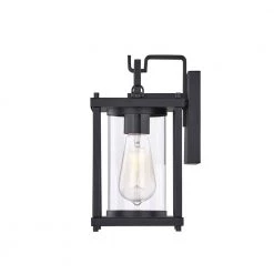 Garrett 1-Light Black Outdoor Wall Lantern Sconce by Quoizel 15 Garrett 1-Light Black Outdoor Wall Lantern Sconce by Quoizel -Quoizel Sales matte black quoizel outdoor sconces gre8406mbk 1f 1000