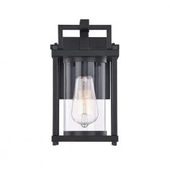 Garrett 1-Light Black Outdoor Wall Lantern Sconce by Quoizel 14 Garrett 1-Light Black Outdoor Wall Lantern Sconce by Quoizel -Quoizel Sales matte black quoizel outdoor sconces gre8406mbk 4f 1000