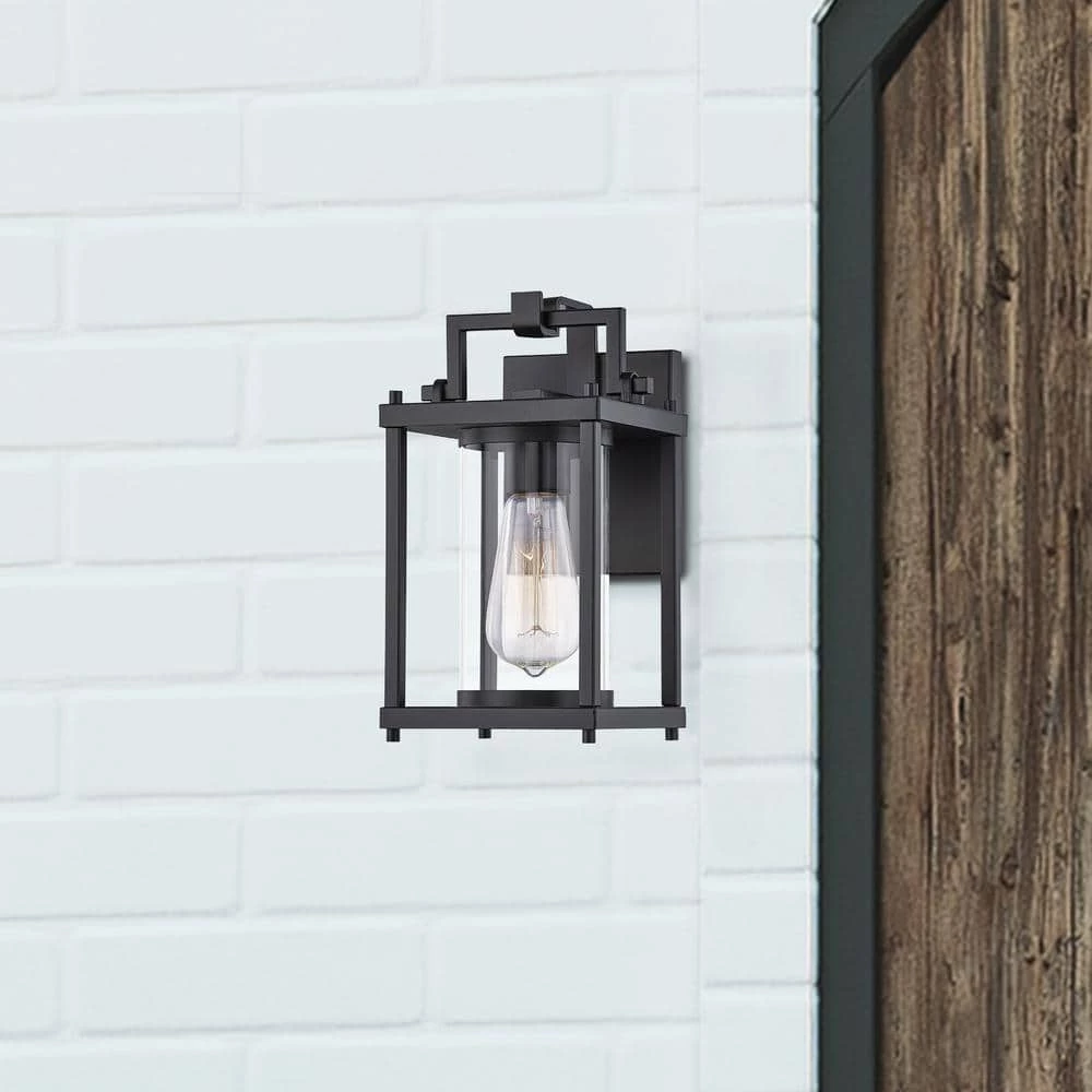 Garrett 1-Light Black Outdoor Wall Lantern Sconce by Quoizel 4 Garrett 1-Light Black Outdoor Wall Lantern Sconce by Quoizel - Image 2