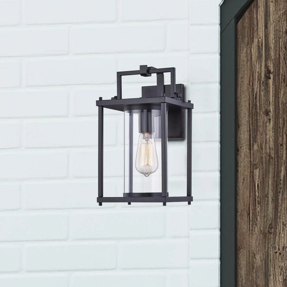 Garrett 1-Light Black Outdoor Wall Lantern Sconce by Quoizel 4 Garrett 1-Light Black Outdoor Wall Lantern Sconce by Quoizel - Image 2