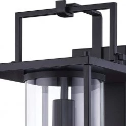 Garrett 1-Light Black Outdoor Wall Lantern Sconce by Quoizel -Quoizel Sales matte black quoizel outdoor sconces gre8409mbk 40 1000