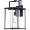 Garrett 1-Light Black Outdoor Wall Lantern Sconce by Quoizel -Quoizel Sales matte black quoizel outdoor sconces gre8409mbk 64 1000