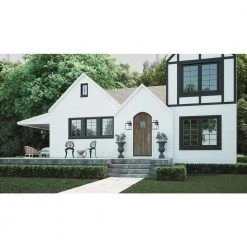 Garrett 1-Light Black Outdoor Wall Lantern Sconce by Quoizel -Quoizel Sales matte black quoizel outdoor sconces gre8409mbk fa 1000