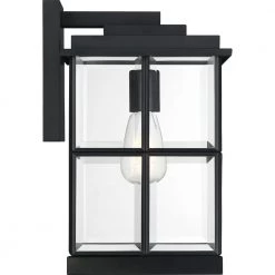 Mulligan 1-Light Black Outdoor Wall Lantern Sconce by Quoizel 15 Mulligan 1-Light Black Outdoor Wall Lantern Sconce by Quoizel -Quoizel Sales matte black quoizel outdoor sconces mgn8408mbk 1f 1000