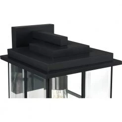 Mulligan 1-Light Black Outdoor Wall Lantern Sconce by Quoizel 16 Mulligan 1-Light Black Outdoor Wall Lantern Sconce by Quoizel -Quoizel Sales matte black quoizel outdoor sconces mgn8408mbk 44 1000