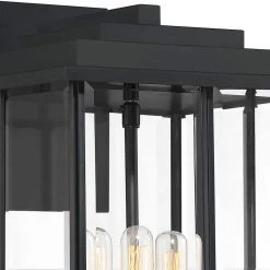 Mulligan 1-Light Matte Black Outdoor Wall Lantern Sconce by Quoizel -Quoizel Sales matte black quoizel outdoor sconces mgn8410mbk 40 1000