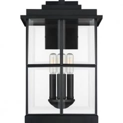 Mulligan 1-Light Matte Black Outdoor Wall Lantern Sconce by Quoizel -Quoizel Sales matte black quoizel outdoor sconces mgn8410mbk 4f 1000