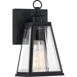 Paxton 1-Light Black Outdoor Wall Lantern Sconce by Quoizel