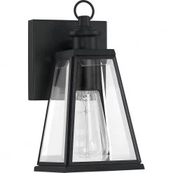 Paxton 1-Light Black Outdoor Wall Lantern Sconce by Quoizel -Quoizel Sales matte black quoizel outdoor sconces pax8305mbk c3 1000