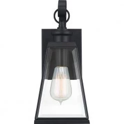 Paxton 1-Light Black Outdoor Wall Lantern Sconce by Quoizel 14 Paxton 1-Light Black Outdoor Wall Lantern Sconce by Quoizel -Quoizel Sales matte black quoizel outdoor sconces pax8405mbk 4f 1000