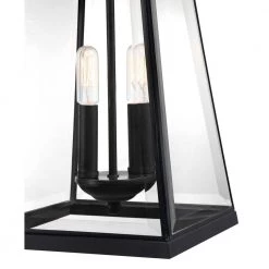 Paxton 1-Light Matte Black Outdoor Wall Lantern Sconce by Quoizel -Quoizel Sales matte black quoizel outdoor sconces pax8409mbk 44 1000
