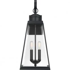 Paxton 1-Light Matte Black Outdoor Wall Lantern Sconce by Quoizel -Quoizel Sales matte black quoizel outdoor sconces pax8409mbk 4f 1000