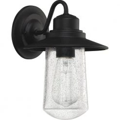 Radford 1-Light Black Outdoor Wall Lantern Sconce by Quoizel 13 Radford 1-Light Black Outdoor Wall Lantern Sconce by Quoizel -Quoizel Sales matte black quoizel outdoor sconces rad8407mbk c3 1000