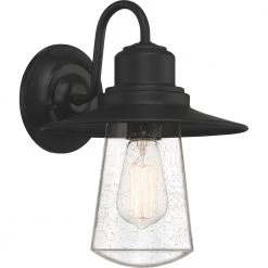 Radford 1-Light Black Outdoor Wall Lantern Sconce by Quoizel