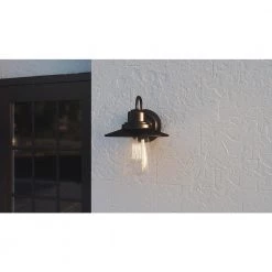 Radford 1-Light Black Outdoor Wall Lantern Sconce by Quoizel -Quoizel Sales matte black quoizel outdoor sconces rad8410mbk 76 1000