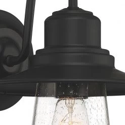 Radford 1-Light Black Outdoor Wall Lantern Sconce by Quoizel -Quoizel Sales matte black quoizel outdoor sconces rad8410mbk a0 1000