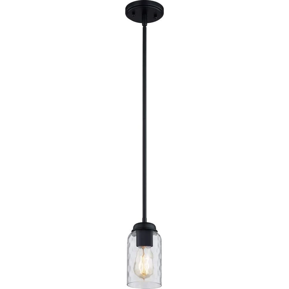 Blanche 1-Light Matte Black Mini Pendant by Quoizel 7 Blanche 1-Light Matte Black Mini Pendant by Quoizel - Image 5