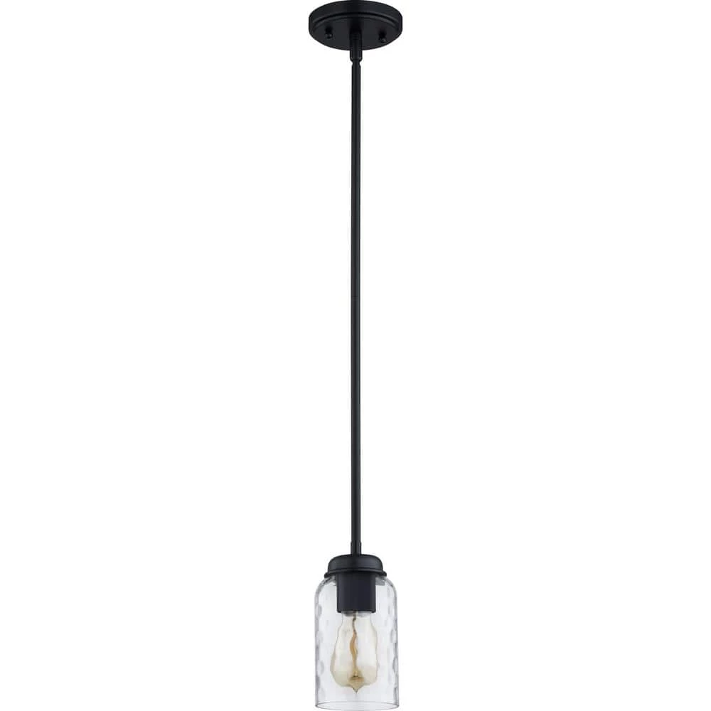 Blanche 1-Light Matte Black Mini Pendant by Quoizel 3 Blanche 1-Light Matte Black Mini Pendant by Quoizel