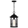 Brampton 1-Light Matte Black Mini Pendant by Quoizel -Quoizel Sales matte black quoizel pendant lights brm1509mbk 64 1000