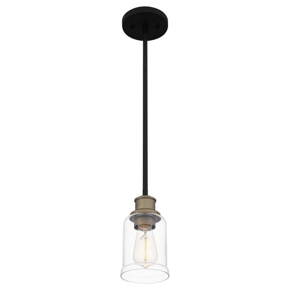 Cox 1-Light Matte Black Shaded Pendant Light by Quoizel 7 Cox 1-Light Matte Black Shaded Pendant Light by Quoizel - Image 5