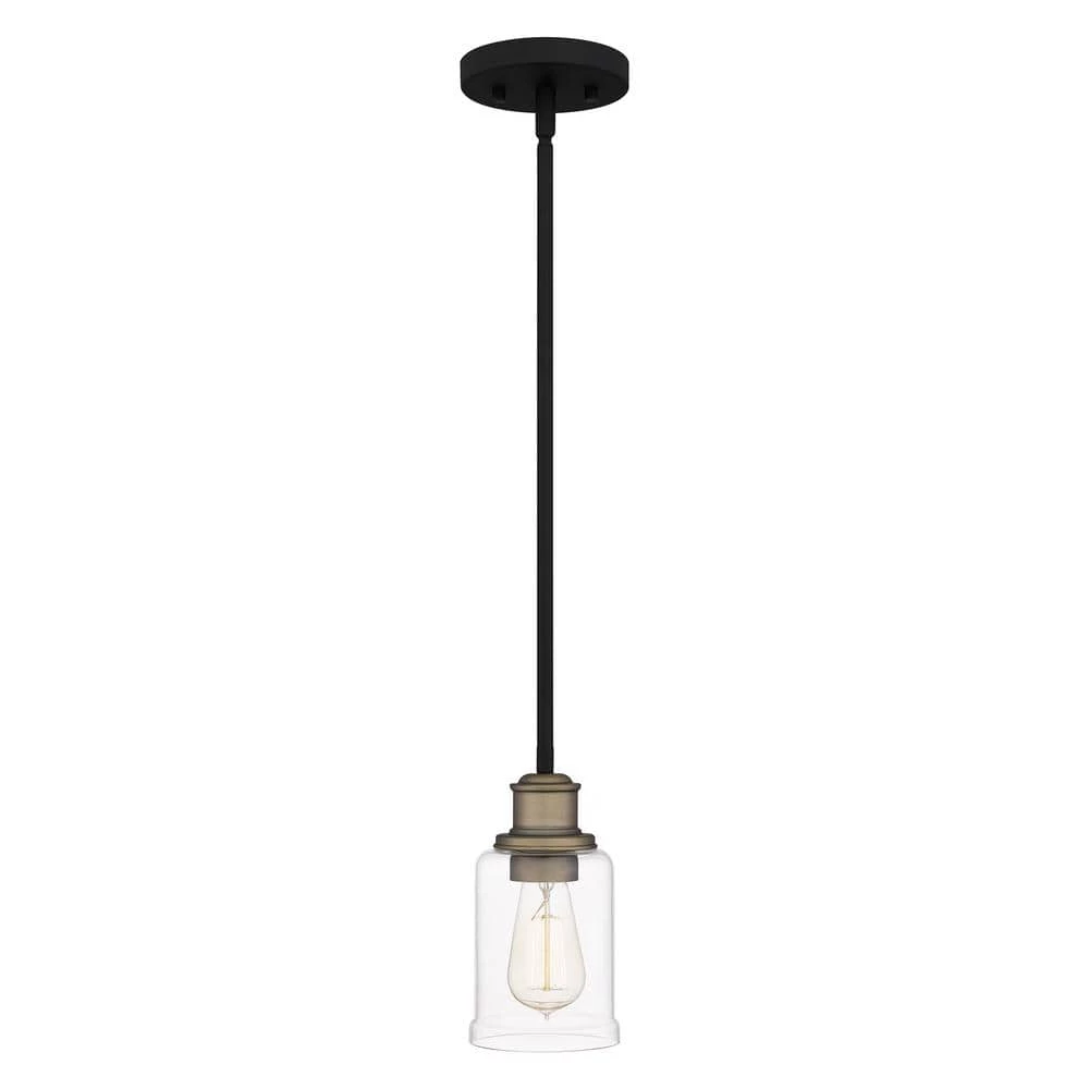 Cox 1-Light Matte Black Shaded Pendant Light by Quoizel 6 Cox 1-Light Matte Black Shaded Pendant Light by Quoizel - Image 4