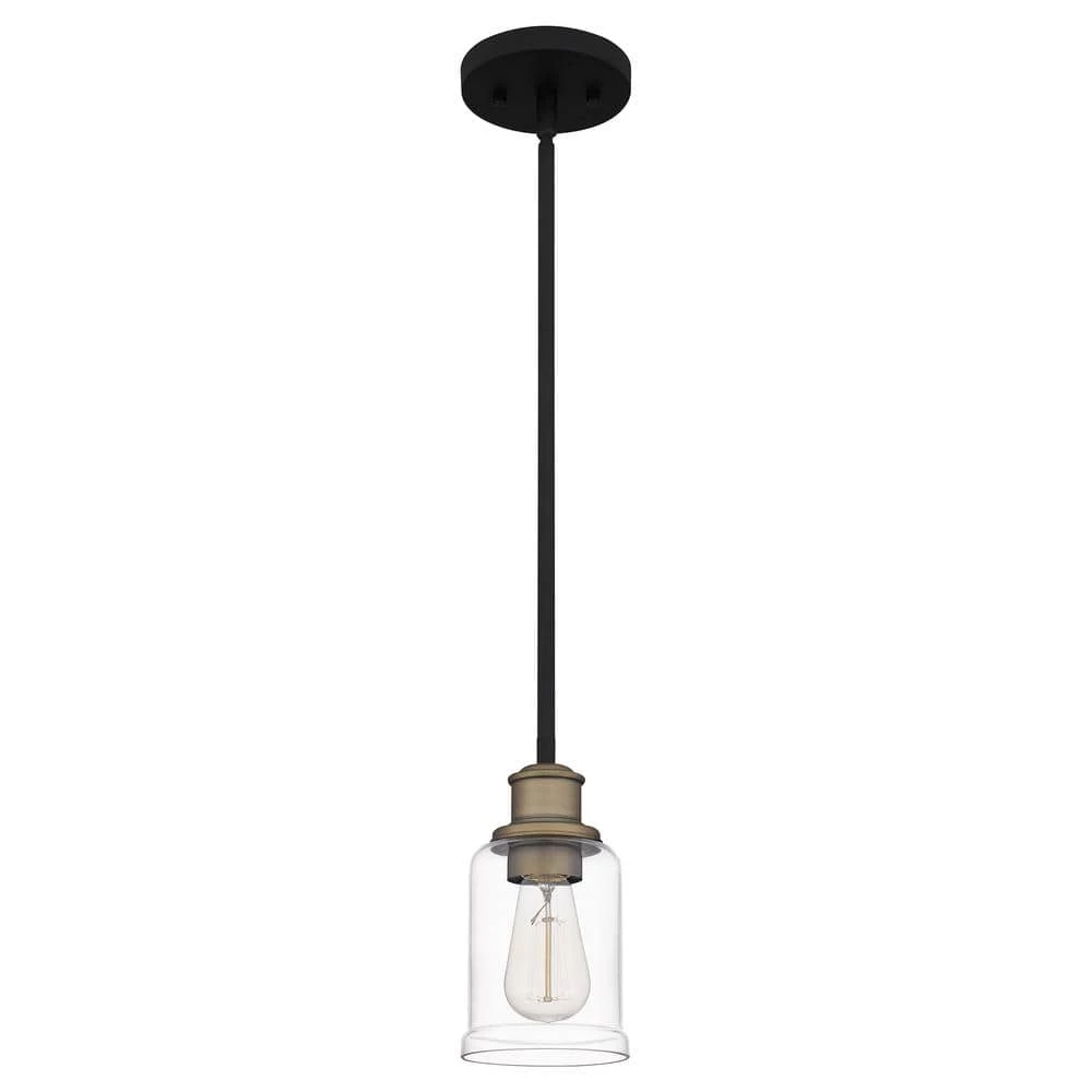 Cox 1-Light Matte Black Shaded Pendant Light by Quoizel 5 Cox 1-Light Matte Black Shaded Pendant Light by Quoizel - Image 3