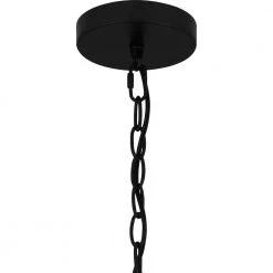 Otten 1-Light Matte Black Shaded Pendant by Quoizel -Quoizel Sales matte black quoizel pendant lights otn1512mbk fa 1000