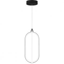 Calista Integrated LED Matte Black Mini Pendant by Quoizel -Quoizel Sales matte black quoizel pendant lights pcclt1507mbk 1f 1000