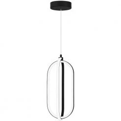 Calista Integrated LED Matte Black Mini Pendant by Quoizel