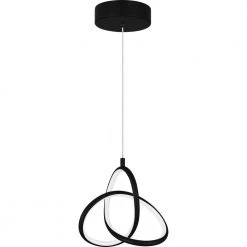 Illoria Integrated LED Matte Black Mini Pendant by Quoizel -Quoizel Sales matte black quoizel pendant lights pcilr1507mbk 4f 1000