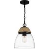 Kingstide 1-Light Matte Black Shaded Pendant by Quoizel -Quoizel Sales matte black quoizel pendant lights qpp5589mbk 64 1000