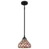 Ursa 1-Light Matte Black Shaded Pendant Light by Quoizel -Quoizel Sales matte black quoizel pendant lights tf5328mbk 64 1000