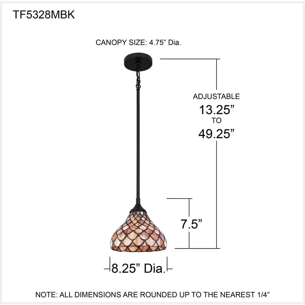 Ursa 1-Light Matte Black Shaded Pendant Light by Quoizel 10 Ursa 1-Light Matte Black Shaded Pendant Light by Quoizel - Image 8