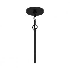 Mateo 1-Light Matte Black Chandelier with Multi-Color Art Glass by Quoizel -Quoizel Sales matte black quoizel pendant lights tf5333mbk fa 1000