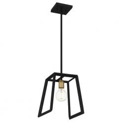 Tilly 1-Light Matte Black Mini Pendant by Quoizel -Quoizel Sales matte black quoizel pendant lights til1510mbk 1f 1000