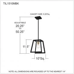 Tilly 1-Light Matte Black Mini Pendant by Quoizel -Quoizel Sales matte black quoizel pendant lights til1510mbk 76 1000