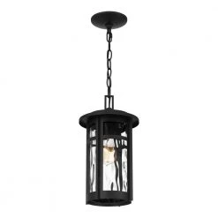 Uma 1-Light Matte Black Chandelier with Clear Water Glass by Quoizel 18 Uma 1-Light Matte Black Chandelier with Clear Water Glass by Quoizel -Quoizel Sales matte black quoizel pendant lights uma1508mbk 44 1000