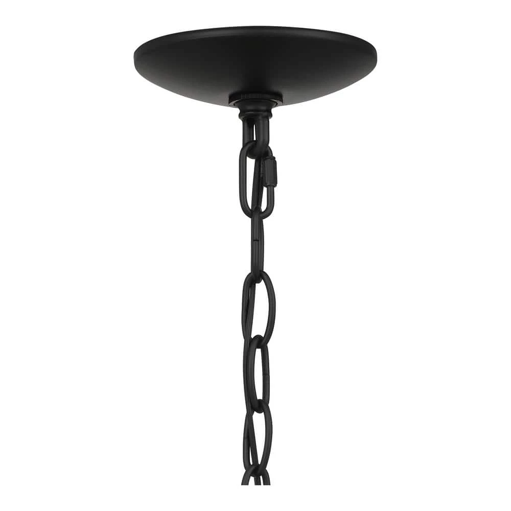 Uma 1-Light Matte Black Chandelier with Clear Water Glass by Quoizel 11 Uma 1-Light Matte Black Chandelier with Clear Water Glass by Quoizel - Image 9