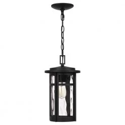 Uma 1-Light Matte Black Chandelier with Clear Water Glass by Quoizel 15 Uma 1-Light Matte Black Chandelier with Clear Water Glass by Quoizel -Quoizel Sales matte black quoizel pendant lights uma1508mbk c3 1000