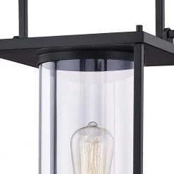 Garrett 1-Light Matte Black Outdoor Post Lantern by Quoizel -Quoizel Sales matte black quoizel post light sets gre9009mbk 40 1000