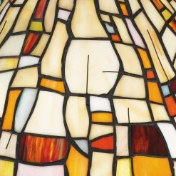 Stinson 24.25 in. Matte Black Table Lamp with Tiffany Glass Shade by Quoizel -Quoizel Sales matte black quoizel table lamps tf5619mbk 1f 1000