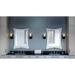 Acacia 1-Light Matte Black Wall Sconce with Clear Water Glass by Quoizel 17 Acacia 1-Light Matte Black Wall Sconce with Clear Water Glass by Quoizel -Quoizel Sales matte black quoizel vanity lighting aca8604mbk 31 1000