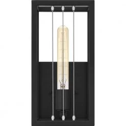 Awendaw 6 in. 1-Light Matte Black Sconce by Quoizel -Quoizel Sales matte black quoizel vanity lighting awd8606mbk 4f 1000