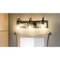 Bartley 24 in. 3-Light Matte Black Vanity Light by Quoizel 12 Bartley 24 in. 3-Light Matte Black Vanity Light by Quoizel -Quoizel Sales matte black quoizel vanity lighting bart8624mbk c3 1000