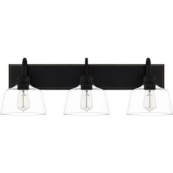 Blanton 30 in. 3-Light Matte Black Vanity Light by Quoizel -Quoizel Sales matte black quoizel vanity lighting bli8630mbk c3 1000