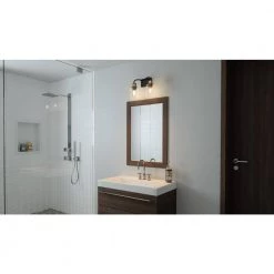 Cox 14.25 in. 2 Light Matte Black Vanity Light with Clear Glass by Quoizel -Quoizel Sales matte black quoizel vanity lighting cox8614mbk 31 1000