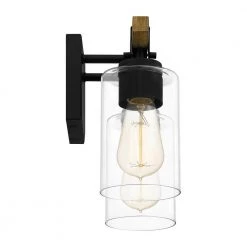 Devon Court 16 in. 2-Light Matte Black Vanity Light by Quoizel 14 Devon Court 16 in. 2-Light Matte Black Vanity Light by Quoizel -Quoizel Sales matte black quoizel vanity lighting devn8616mbk 1f 1000