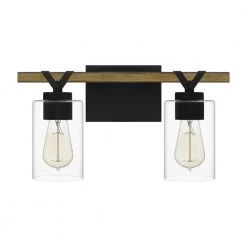Devon Court 16 in. 2-Light Matte Black Vanity Light by Quoizel 15 Devon Court 16 in. 2-Light Matte Black Vanity Light by Quoizel -Quoizel Sales matte black quoizel vanity lighting devn8616mbk 44 1000